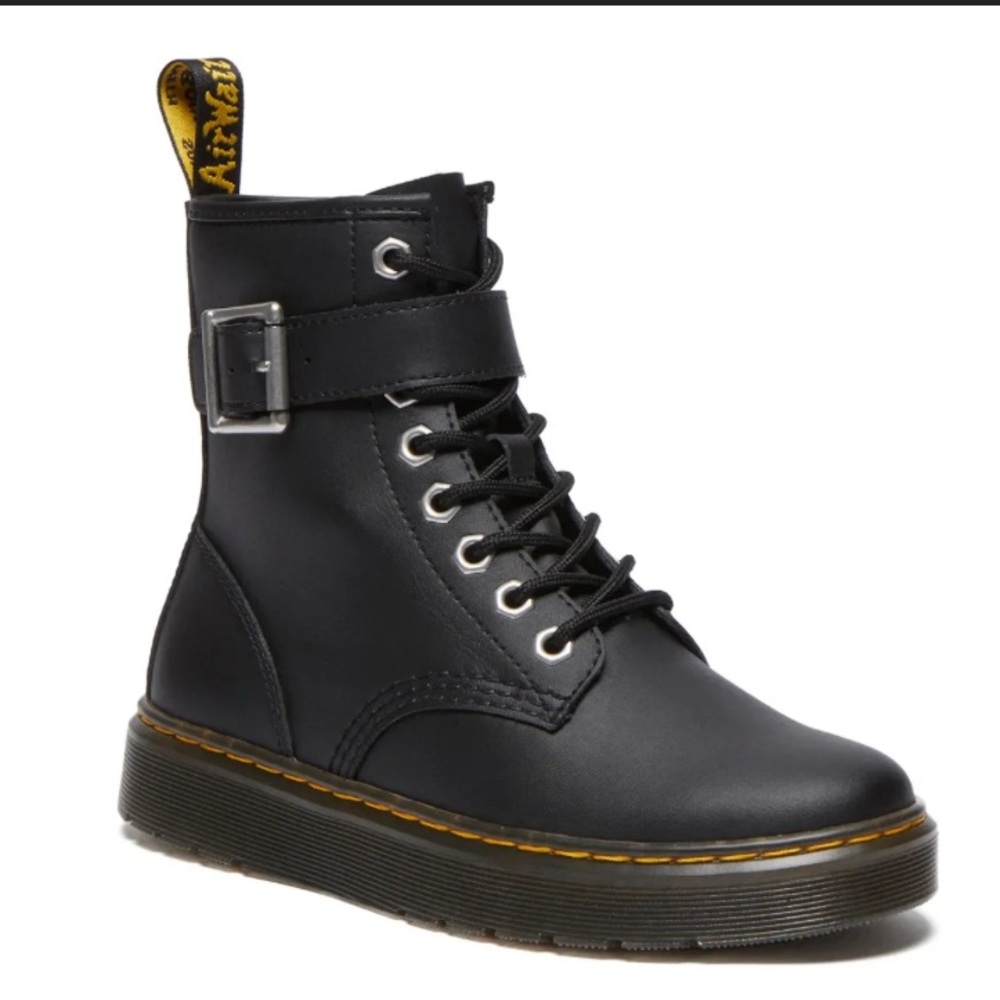 Dr. Martens Zavala Alt Boots with Buckle & Side Zipper